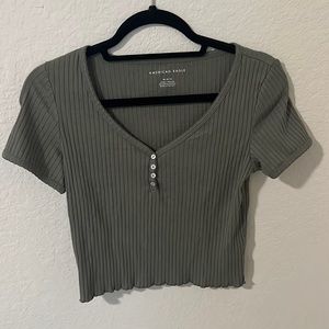 AE Baby Doll Green Tee